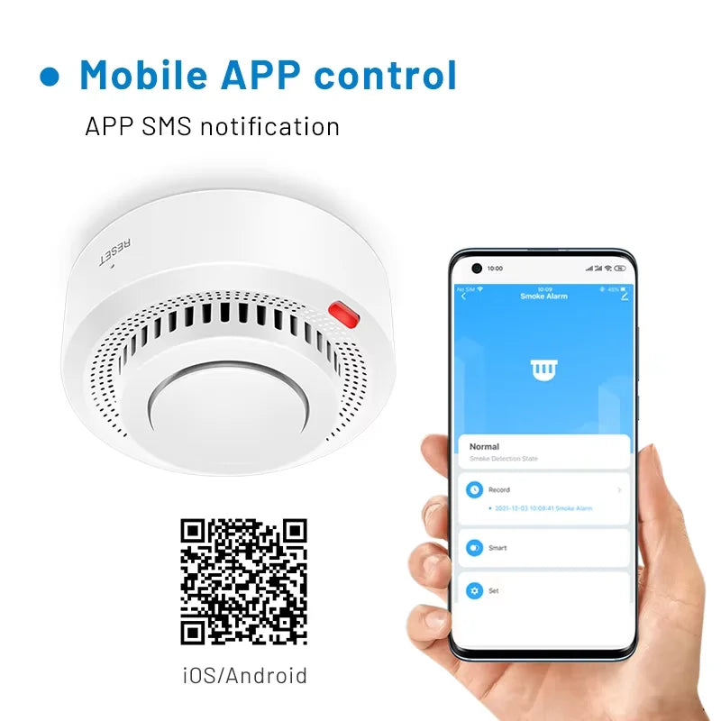 Alarma de Humo y Fuego Inteligente SafeSense WiFi (85dB)