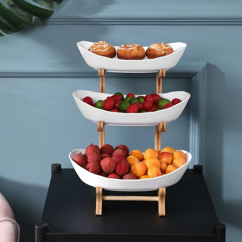 Kalsten | FruitTriad | Frutero de tres niveles hecho de plástico