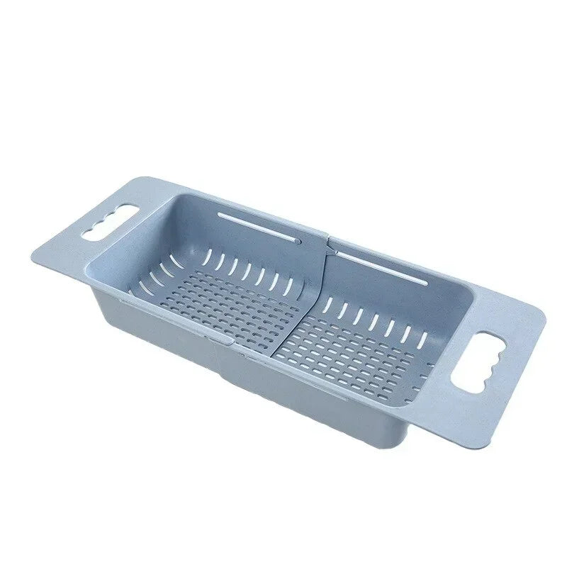 FlexDrain Escurridor de Cocina – Organizador de Fregadero Ajustable | Drenaje Automático & Deshidratador de Frutas y Verduras | Accesorios de Cocina Ahorra Espacio | Brehn