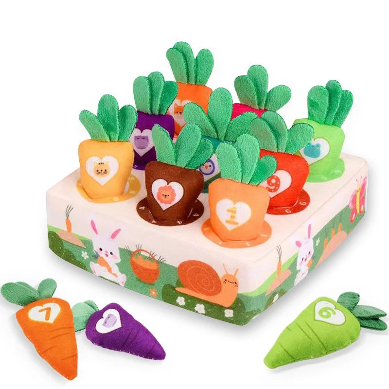 Juguete Montessori Zanahoria de Arrastre para Bebés | Educativo Sensorial