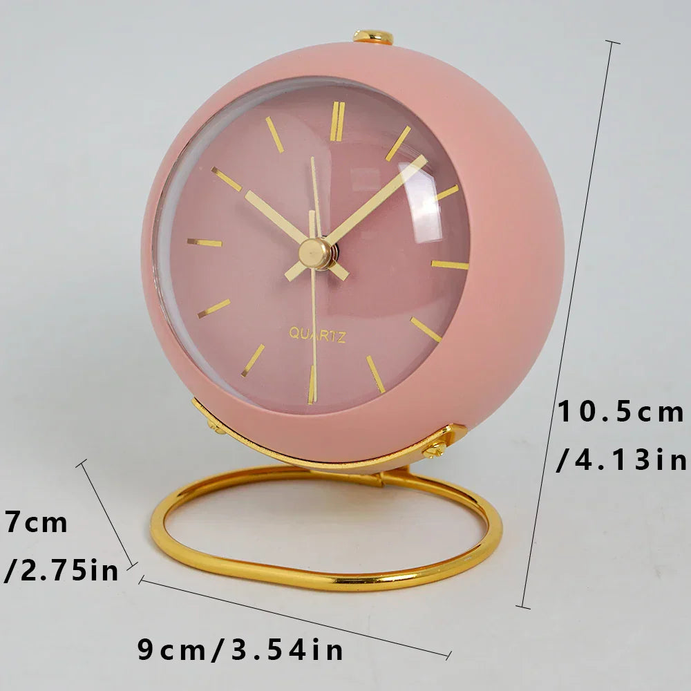 Despertador Minimalista – Reloj de Mesa Silencioso con Manecillas Luminosas | Diseño Escandinavo