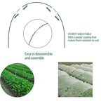 Conjunto de Arcos de Jardín FlexGrow de Fibra de Vidrio | Túnel de Plantación DIY para Huertos y Cultivos | Resistente a la Corrosión y Reutilizable | Incluye Conectores