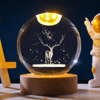 Astranova Galaxy Luz Nocturna | Esfera de Cristal LED con Diseño de Vía Láctea | Luz Cálida | Regalo Creativo para Niños y Adultos