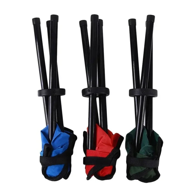 TrekHocker Outdoor | Plegable y Ultraligero | Antideslizante y Robusto | Azul/Verde/Rojo