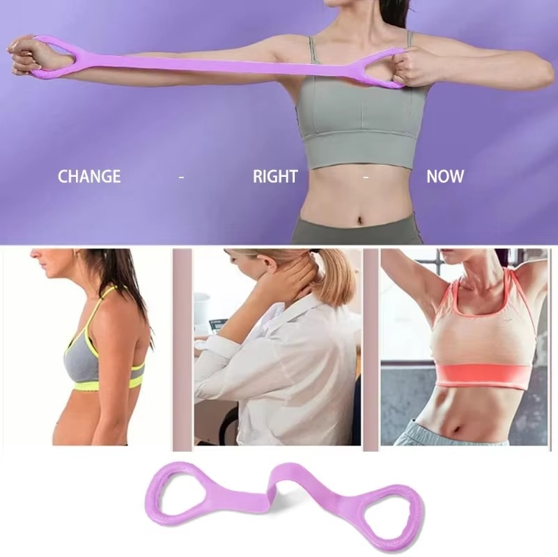 Paquete de 8 Bandas de Resistencia para Entrenamiento de Brazos, Espalda y Hombros – Bandas Elásticas para Yoga, Pilates y Terapia Física