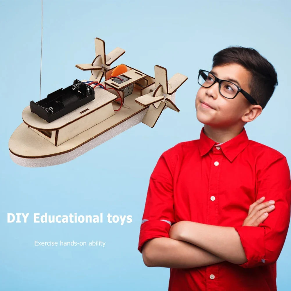 Barco Educativo de Madera DIY – Construye tu Propio Barco Eléctrico de Juguete