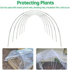 Conjunto de Arcos de Jardín FlexGrow de Fibra de Vidrio | Túnel de Plantación DIY para Huertos y Cultivos | Resistente a la Corrosión y Reutilizable | Incluye Conectores