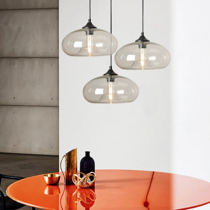 Lámpara colgante de vidrio – moderna, colorida y en estilo Art Déco