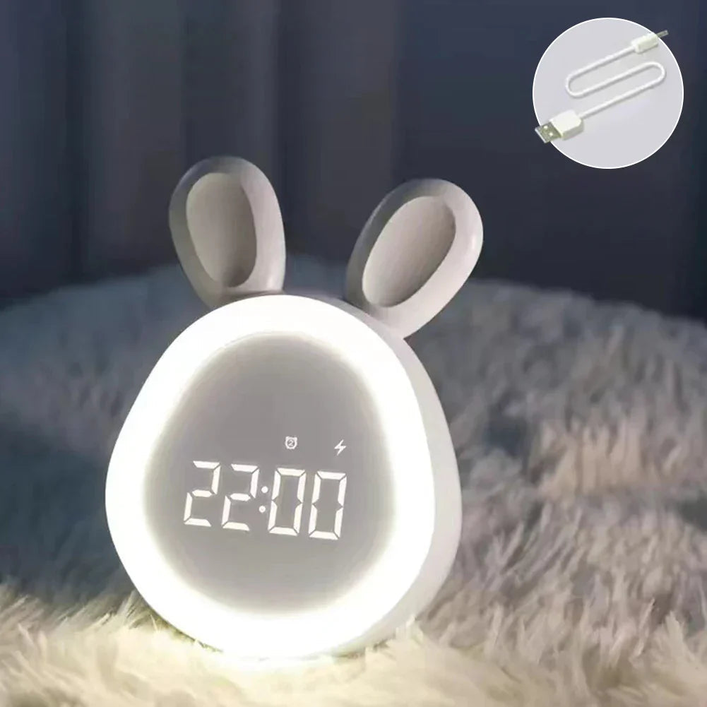 BunnyTime - Reloj Despertador LED con Luz Ajustable para Mañanas Felices