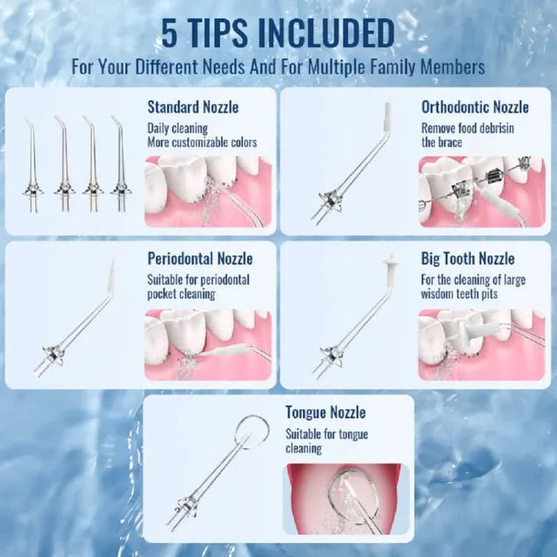 Hidropulidor recargable para el cuidado dental