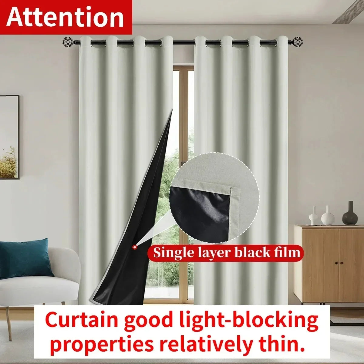 LUXEDRAPE - Cortinas Modernas 100% Opacas con Forro Revestido para Dormitorio y Sala de Estar