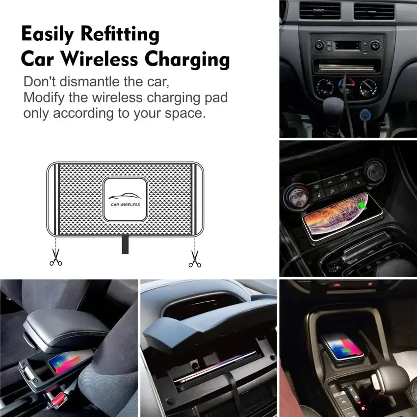 Kalsten | Voltigo Almohadilla de Carga Inalámbrica | Cargador Rápido de 15W | Antideslizante y Ultra Delgado | Compatible con iPhone y Samsung