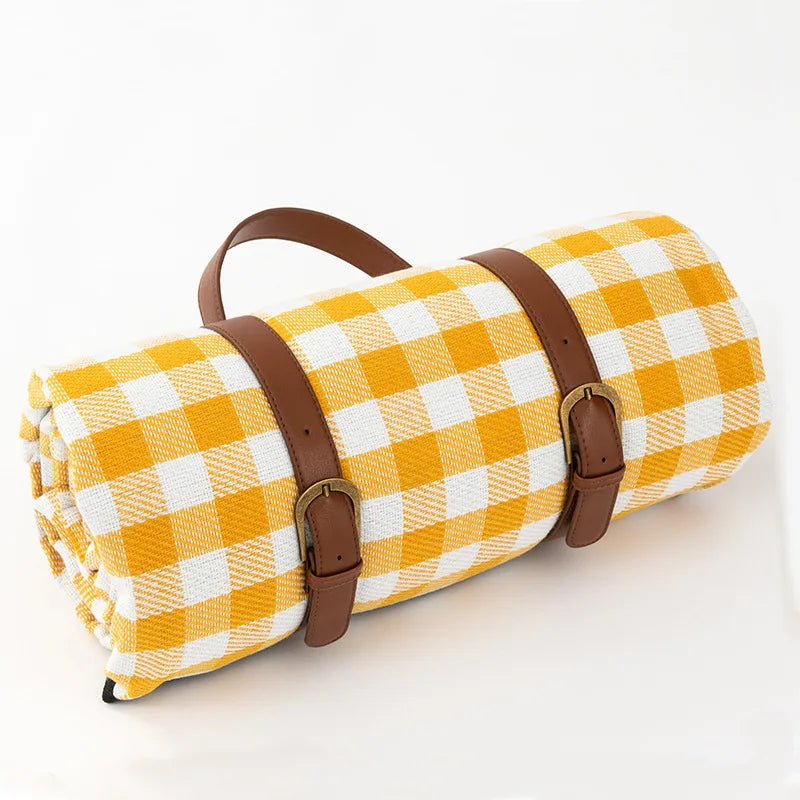 Manta de picnic impermeable con correa de cuero | Brehn
