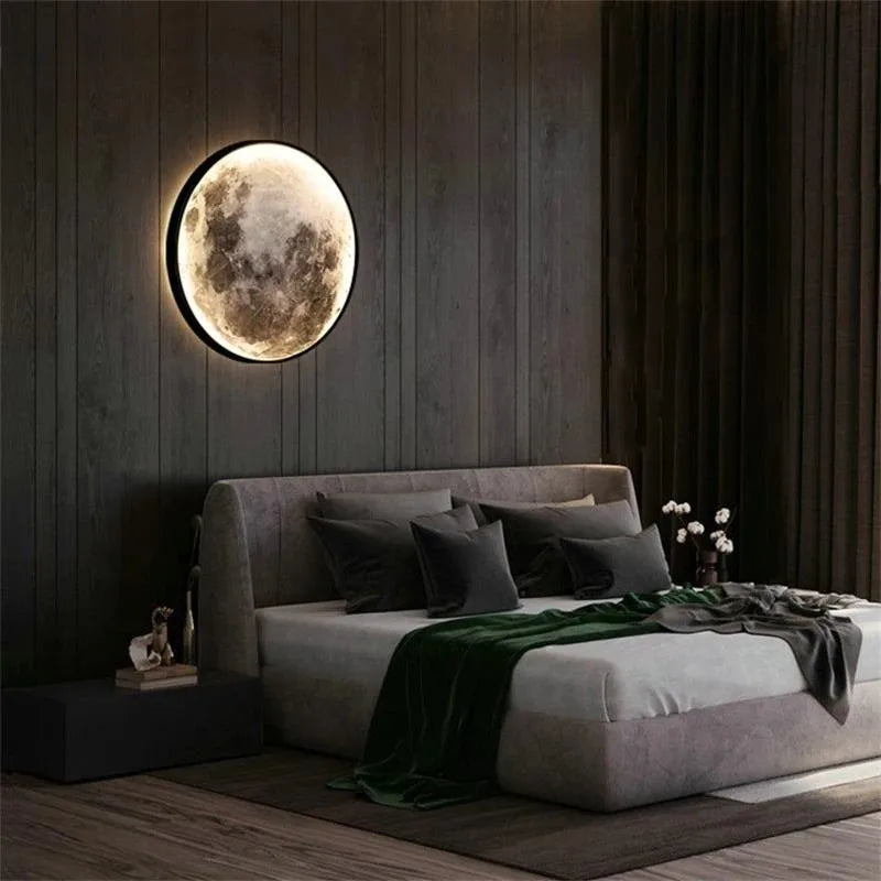LunaGlow - Lámpara de pared LED minimalista en forma de luna para un ambiente acogedor