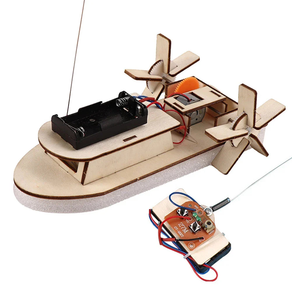 Barco Educativo de Madera DIY – Construye tu Propio Barco Eléctrico de Juguete