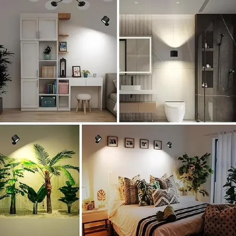 Skanto | Lámpara de pared LED – Recargable, magnética y luz bidireccional para interiores