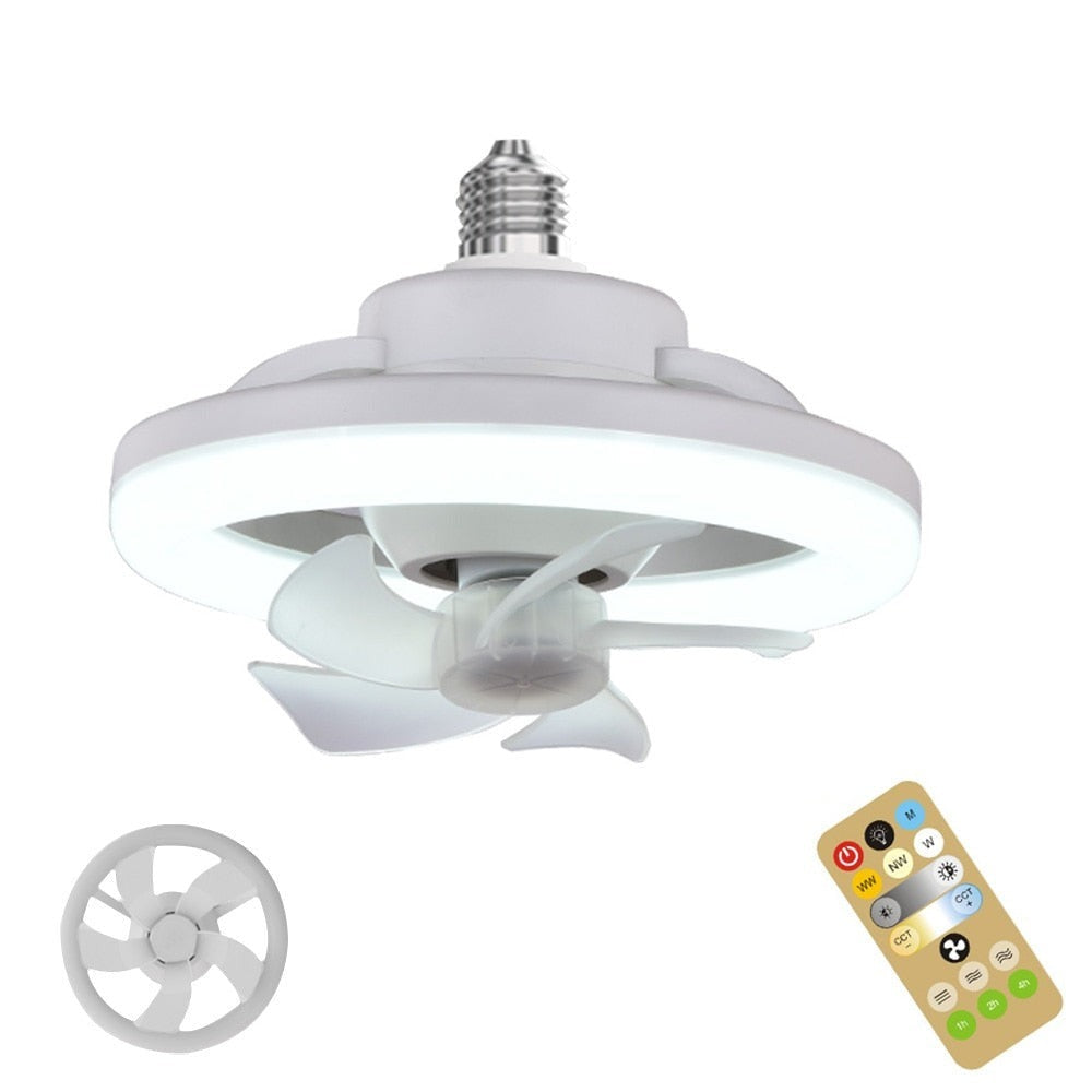 Ventilador de Techo Ajustable con Luz