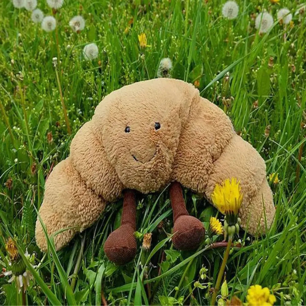 Cadeau Pop Croissant Peluche | Almohada de Pan Sonriente | Juguete de Peluche Adorable