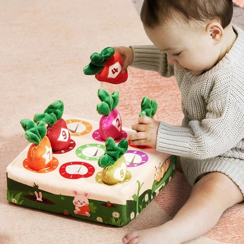 Juguete Montessori Zanahoria de Arrastre para Bebés | Educativo Sensorial