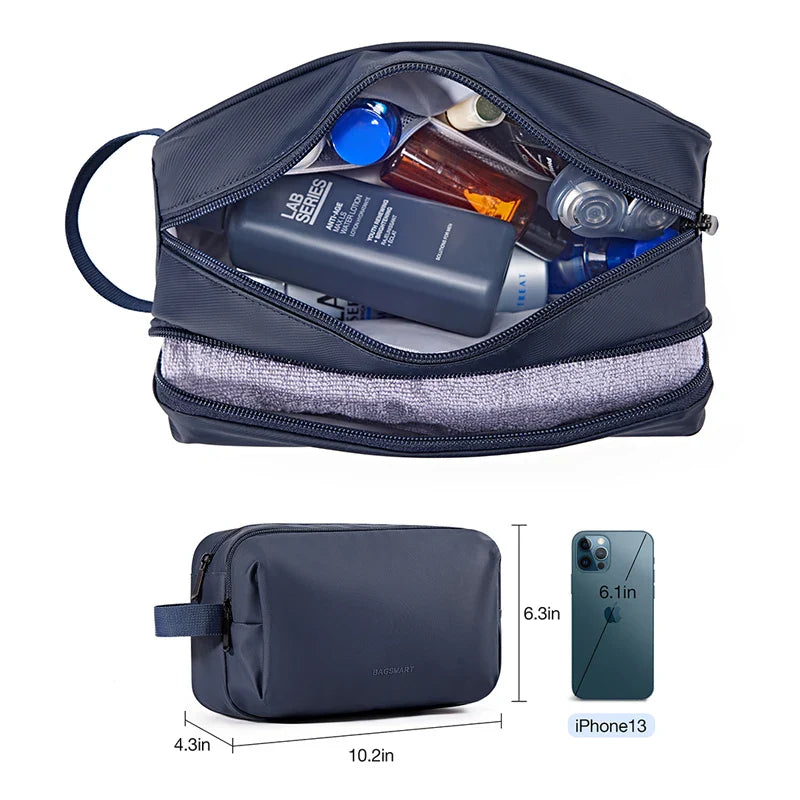 Kosmetixo Neceser Impermeable para Damas y Caballeros | Neceser Ligero en S/M/L | Accesorios de Viaje para Productos de Cuidado y Maquillaje | Organizador de Viaje Unisex
