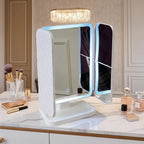 GLAMLITE MIRROR – Espejo de tres partes con iluminación LED en 3 colores para el maquillaje perfecto