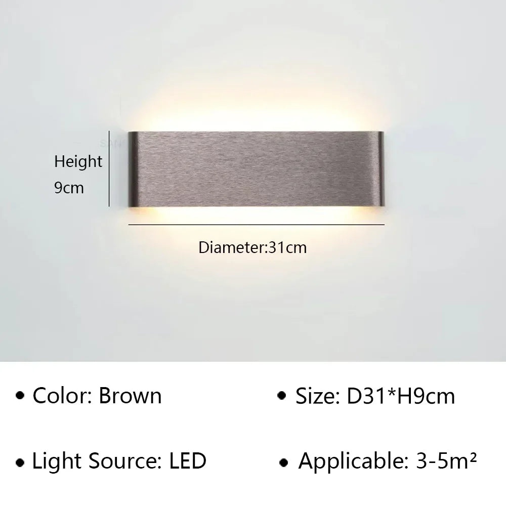 LumiEra Moderne LED-Aplique | Diseño Elegante | Luz Cálida para Dormitorio, Pasillo y Baño