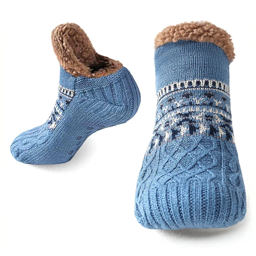 Nordhütte | Calcetines de casa térmicos de invierno | Calcetines antideslizantes de felpa para hombres y mujeres | Forrados y extra cálidos | Suaves calcetines antideslizantes para el hogar y Navidad