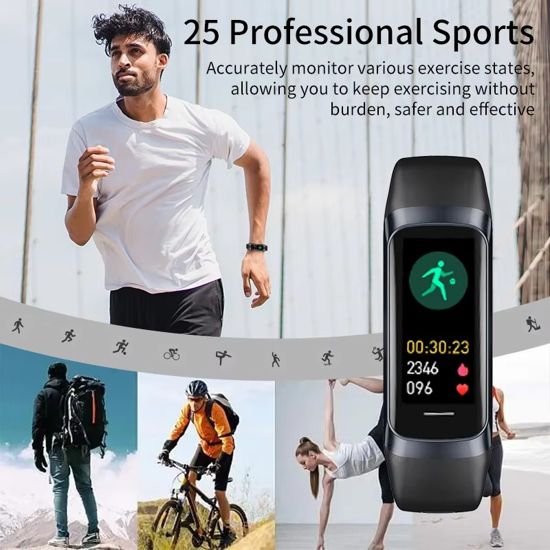 Reloj Inteligente de Fitness para Hombres y Mujeres con Diseño Impermeable y Seguimiento de Salud