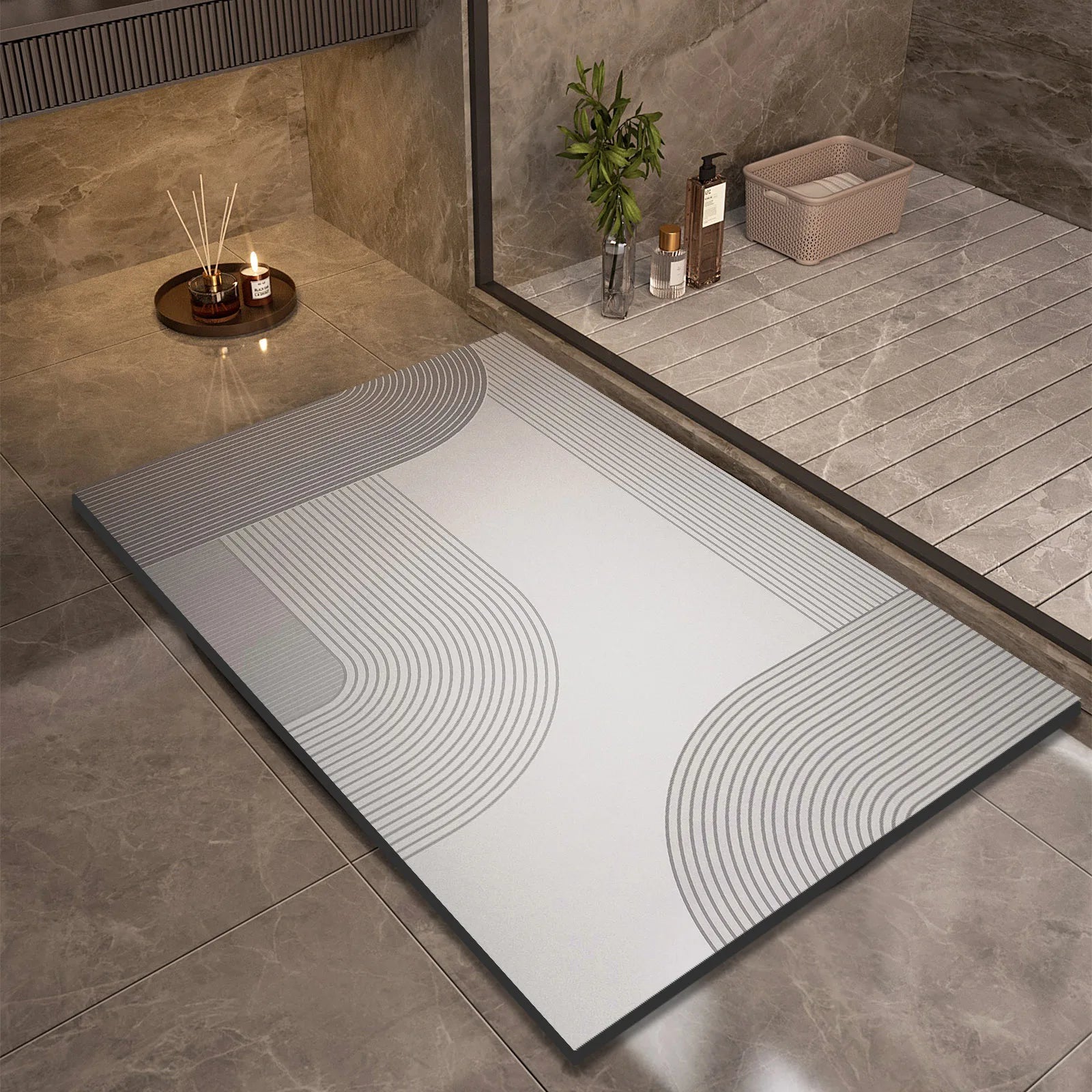 Kalsten | Alfombra de baño superabsorbente antideslizante, rápida de secar