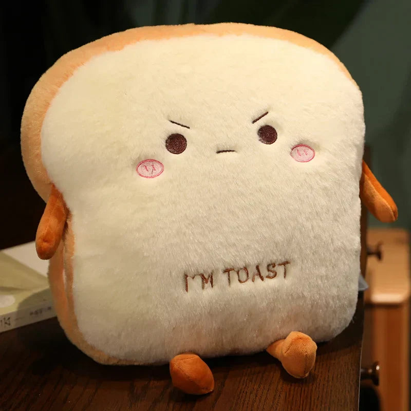Skorter | Almohada Calentadora de Manos Ultra Suave en Forma de Tostada de Peluche