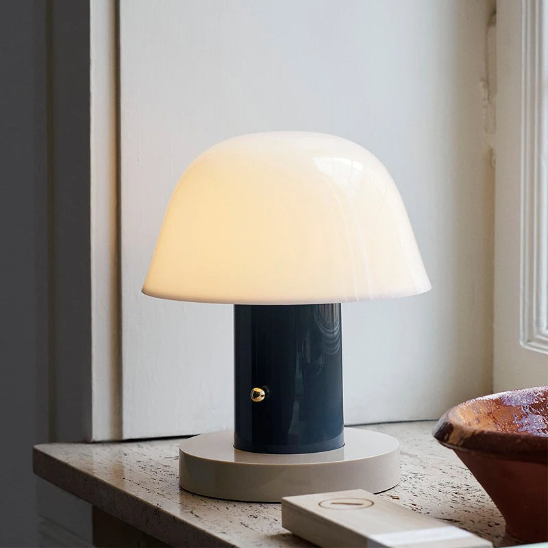 MushroomGlow - Lámpara de mesa recargable con brillo ajustable