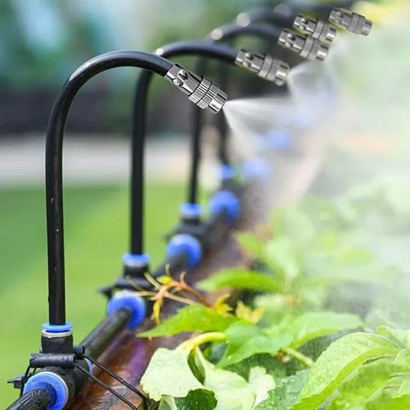 AquaFlex Pro360 Sistema de Riego Automático 20 m | Boquillas de Rociado Ajustables 360° | Kit de Riego por Nebulización DIY | Para Jardín, Huerto y Terraza