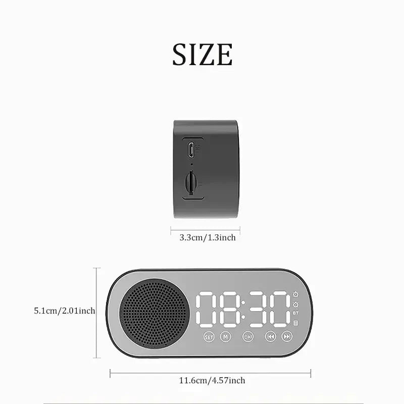Despertador digital con altavoz Bluetooth y radio FM