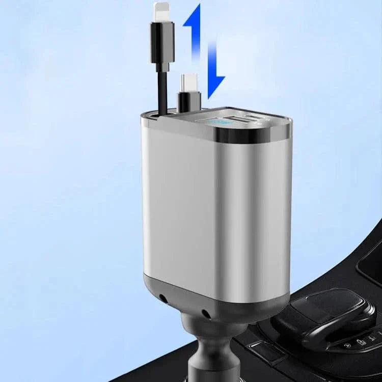 Cargador rápido de coche con puerto USB dual 4 en 1