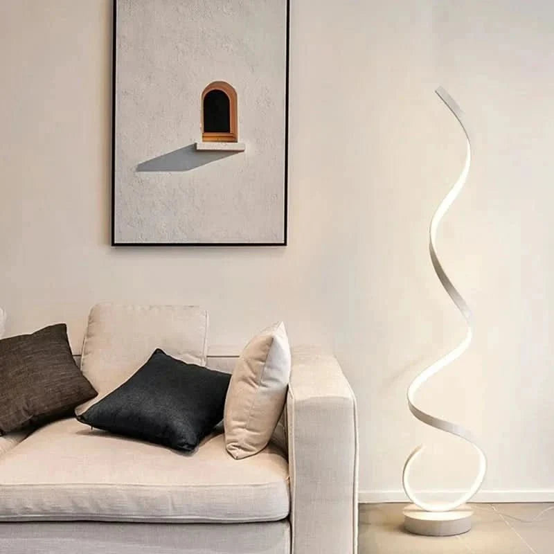 Lámpara de pie LED Espiral Estambul, Iluminación de Ahorro Energético, Diseño Elegante