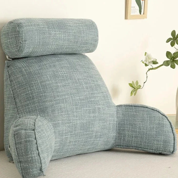 Cojín de respaldo Deluxe – Soporte ergonómico con cabezal ajustable y funda lavable
