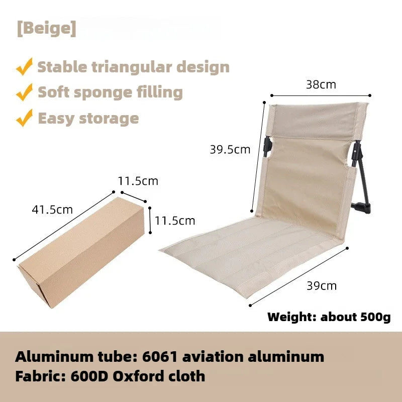 TREKASE Silla de Camping Plegable | Ultraleve y resistente a la intemperie | Estructura de aluminio | Acolchada para mayor comodidad | Fácil de montar