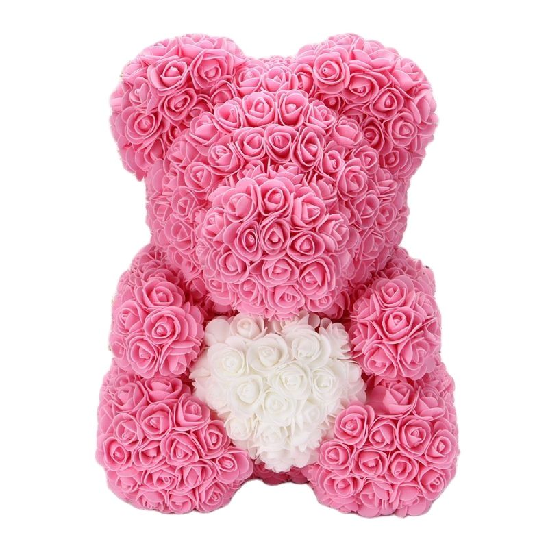 Osito de Peluche con Rosas Artificiales