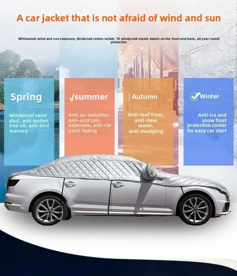 AutoProtect Funda para Auto | Impermeable y resistente a los UV | Protección durante todo el año contra el sol, la nieve y el granizo