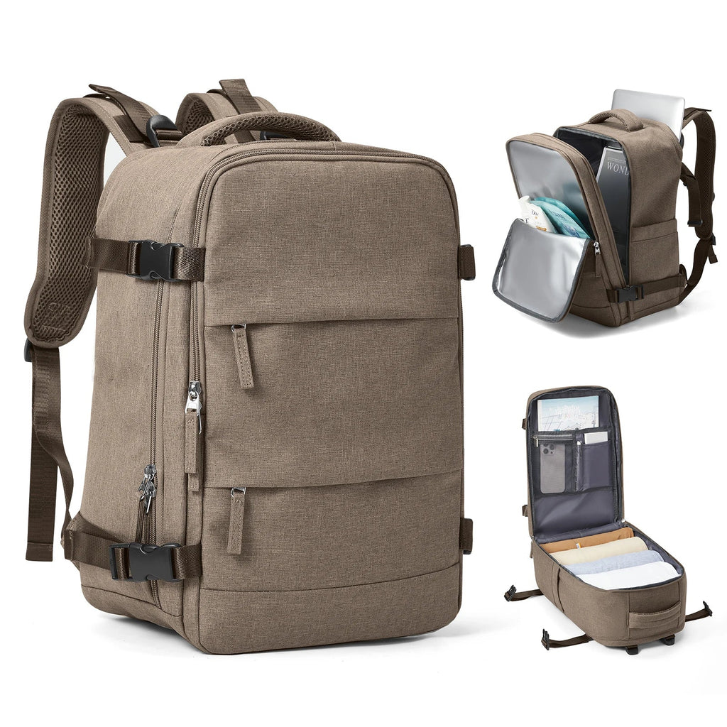 Mochila de viaje Travomate | Impermeable y versátil | Compartimento para laptop de 15,6" | Gran capacidad con separación húmeda-seca