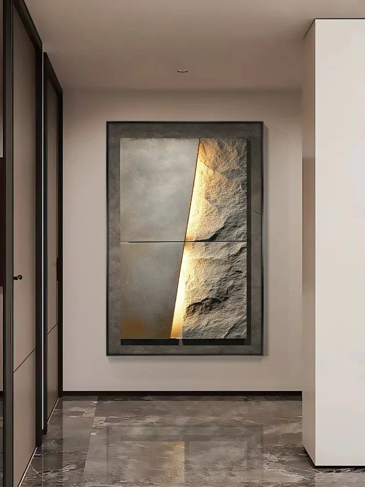 Lisslune | Nueva Lámpara de Pared de Porcelana LED con Textura de Roca