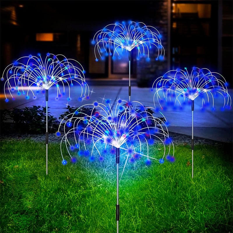 Lámpara de Fuegos Artificiales de Jardín Solar Impermeable