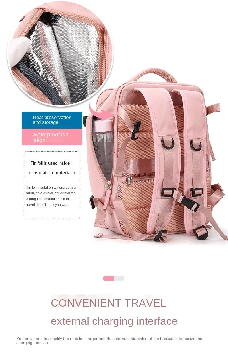 Mochila de Viaje de Mano con Compartimento para Zapatos