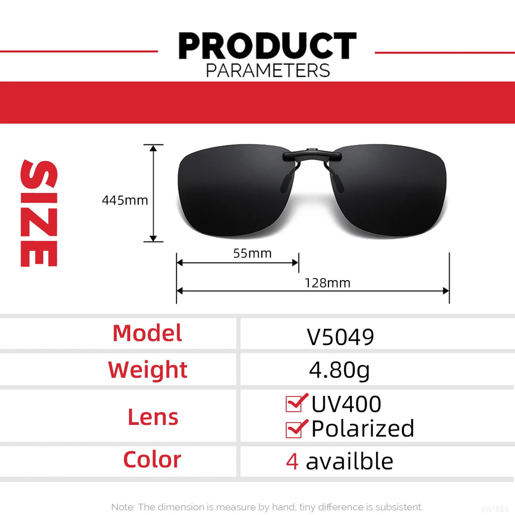 Gafas de sol Clip-On polarizadas UV400