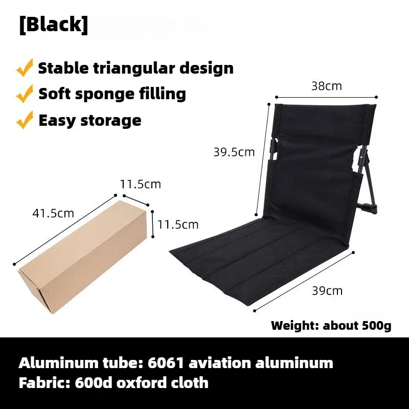 TREKASE Silla de Camping Plegable | Ultraleve y resistente a la intemperie | Estructura de aluminio | Acolchada para mayor comodidad | Fácil de montar