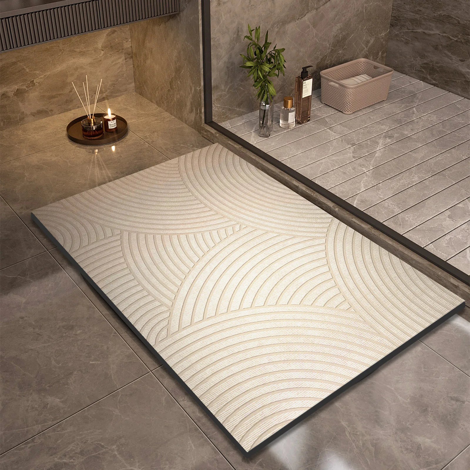Kalsten | Alfombra de baño superabsorbente antideslizante, rápida de secar