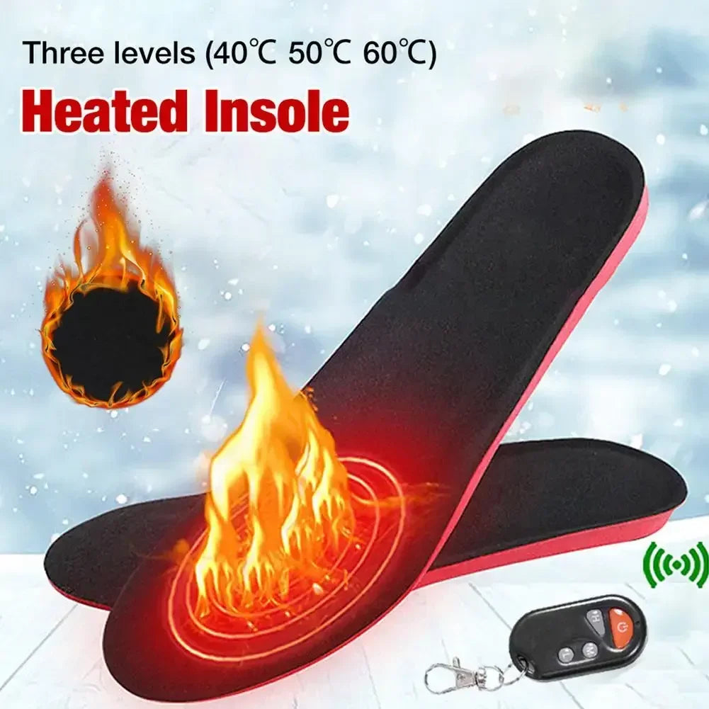 Plantillas Calefaccion WarmStep Pro | Recargables con Control Remoto | 3 Niveles de Calor | Recortables | Calentadores de Pies Eléctricos para Invierno y Exterior