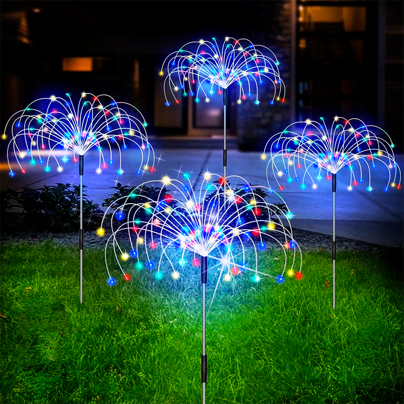Lámpara de Fuegos Artificiales de Jardín Solar Impermeable