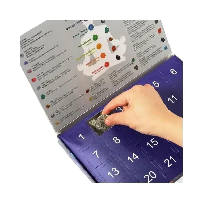 CRYSTALGEMS – Calendario de Adviento de Piedras Preciosas Mágicas con 24 Cristales Naturales