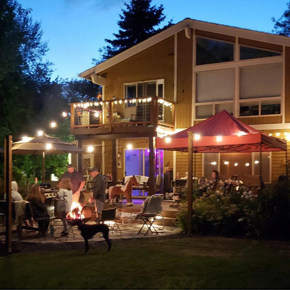Cadena de luces LED Solar SolaLuma | Impermeable IP44 | Para jardín, terraza y camping | Iluminación automática